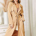 Color-S-Culture Code Full Size Tied Trench Coat with Pockets-Fancey Boutique