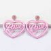 Color-Heart Shape Acrylic Dangle Earrings-Fancey Boutique