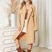 Color-Culture Code Full Size Tied Trench Coat with Pockets-Fancey Boutique