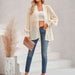 Color-Lantern Sleeve Open Front Sheer Cardigan-Fancey Boutique