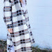 Color-Winter Women Coat Thickened Elegant Plush Loose Plaid Long Sleeved Woolen Coat-Fancey Boutique