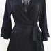 Color-Black-Sexy Pajamas Sexy Artificial Silk Lotus Leaf Cuff Cardigan Outerwear Gown Nightgown-Fancey Boutique