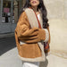 Color-Summer Women Vintage Suede Lambswool Coat-Fancey Boutique