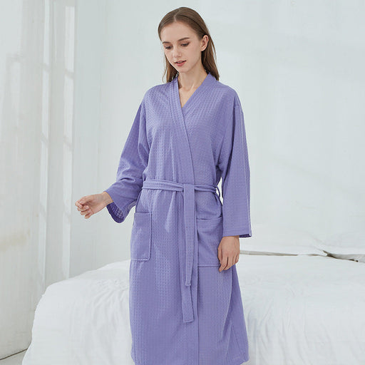 Color-Sauna Clothes Women Thin Robe Long Couple Home Wear Hotel Bathrobe-Fancey Boutique