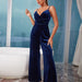 Color-Sexy Korean Velvet Suspender Jumpsuit Velvet Dusting Powder Straight Suspender Jumpsuit-Fancey Boutique