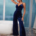 Color-Sexy Korean Velvet Suspender Jumpsuit Velvet Dusting Powder Straight Suspender Jumpsuit-Fancey Boutique