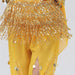 Color-Belly Dance Sequ Tassels Waist Chain Indian Dance Bohemian Lace up Sequ Hip Scarf Waist Scarf Sequ Tassel Skirt-Fancey Boutique