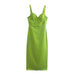 Color-Multi-Summer Wind Women Silk Satin Textured Corset Dress-Fancey Boutique