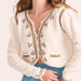 Color-Women Clothing Autumn Embroidered Knitwear Cardigan-Fancey Boutique