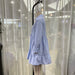 Color-Spring Summer Simplicity Blue Shirt Collared Ruffled Layered Loose Dress Women-Fancey Boutique