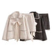Color-Autumn Winter Mink Fur Set Women Slim Two Piece Overskirt Set-Fancey Boutique