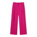 Color-Pink-High Waist Wide Leg Set Casual-Fancey Boutique