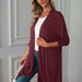 Color-Women Clothing Autumn Solid Color Long Sleeve Long Women Cardigan-Fancey Boutique