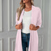 Color-Women Clothing Autumn Solid Color Long Sleeve Long Women Cardigan-Fancey Boutique