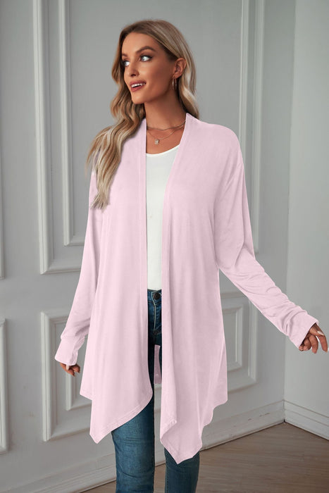 Color-Women Clothing Autumn Solid Color Long Sleeve Long Women Cardigan-Fancey Boutique