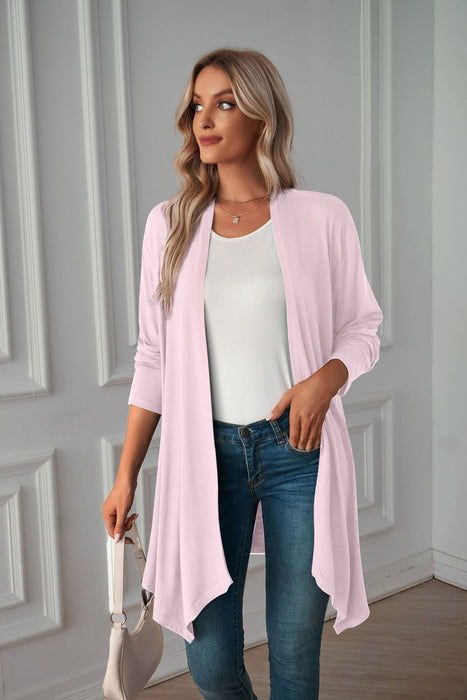 Color-Women Clothing Autumn Solid Color Long Sleeve Long Women Cardigan-Fancey Boutique