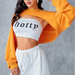 Color-Front Short Back Long Half Short Women Spring Autumn Loose Casual High Waist Long Sleeves Pullover Smock Top-Fancey Boutique