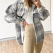 Color-Autumn Winter Women Plaid Mohair Coat Woolen Thick Coat-Fancey Boutique