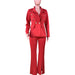 Color-Women Clothing Spring Autumn Long Sleeve Suit Business Work Pant Two-Piece Set-Fancey Boutique