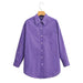 Color-Boyfriend Loose Comfortable Polo Collar Loose Long Sleeved Shirt for Women Autumn-Fancey Boutique