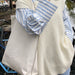 Color-Autumn Winter White Loose Split V neck Sleeveless Knit Vest Vest Women Mid Length Sweater-Fancey Boutique