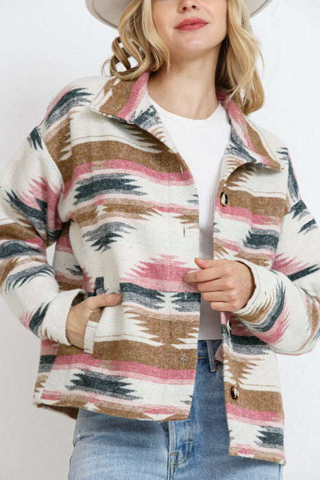 Color-Autumn Winter Popular Women Woolen Jacket Aztec Coat-Fancey Boutique