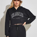 Color-Autumn Winter Brushed Hoody Women Street BF Pullover Short Letters Printed Thickening cropped Women-Fancey Boutique