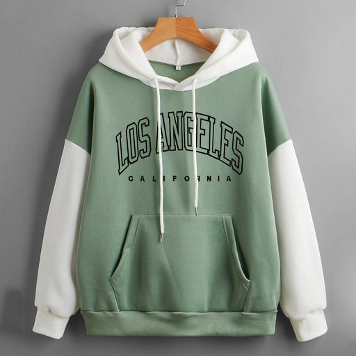 Color-Autumn Fleece Lined Fresh Sweet Women Pullover Trendy Korean Letter Graphic Print-Fancey Boutique