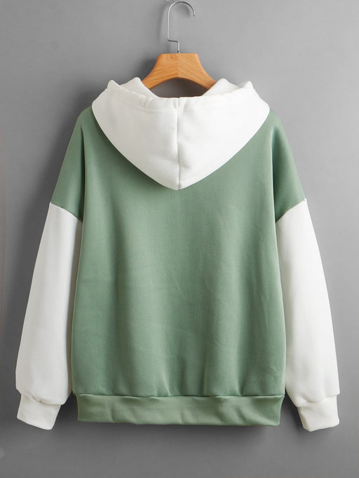 Color-Autumn Fleece Lined Fresh Sweet Women Pullover Trendy Korean Letter Graphic Print-Fancey Boutique