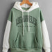 Color-Mint-Autumn Fleece Lined Fresh Sweet Women Pullover Trendy Korean Letter Graphic Print-Fancey Boutique