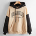 Color-Khaki-Autumn Fleece Lined Fresh Sweet Women Pullover Trendy Korean Letter Graphic Print-Fancey Boutique