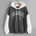 Color-Gray-Autumn Fleece Lined Fresh Sweet Women Pullover Trendy Korean Letter Graphic Print-Fancey Boutique