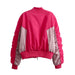 Color-Women Striped Cotton Flight Jacket-Fancey Boutique