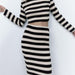 Color-Autumn Winter Women Clothing Striped Pullover Sweater Set-Fancey Boutique