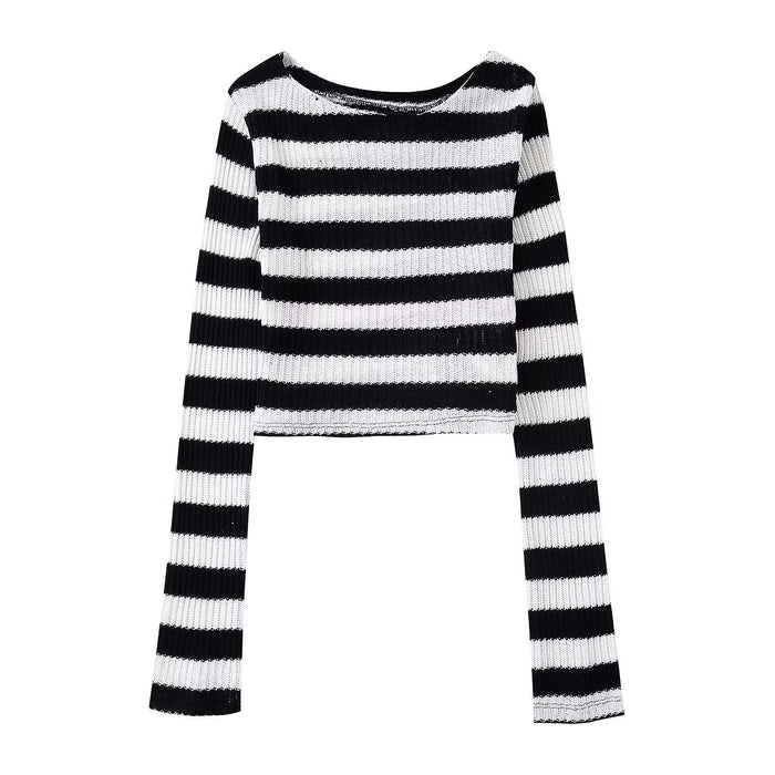 Color-Multi-Autumn Winter Women Clothing Striped Pullover Sweater Set-Fancey Boutique