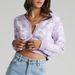 Color-Multi-Autumn Winter Women Clothing Floral Printed V neck Single Breasted Sweater-Fancey Boutique