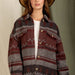 Color-Burgundy-Autumn Winter Women Clothing Loose Version Long Sleeve Retro Coat Jacket-Fancey Boutique