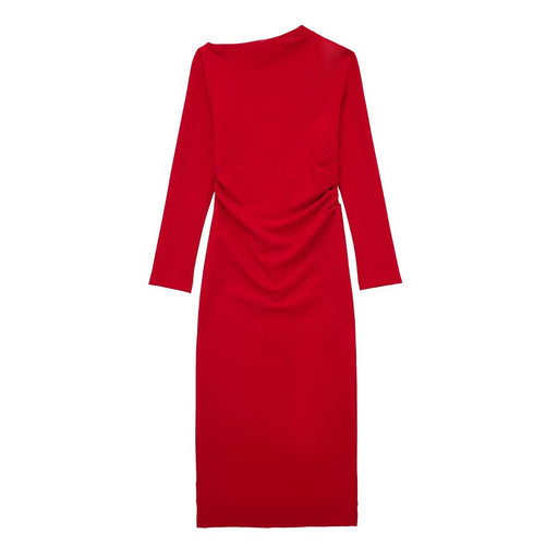 Color-Classic Red Dress Lady Sheath Dress Women-Fancey Boutique