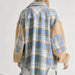 Color-Popular Contrast Color Check Jacket Autumn Winter Thickening Plaid Stitching Lamb Wool Coat-Fancey Boutique