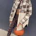 Color-Women Clothing Casual Woolen Plaid Patchwork Jackets-Fancey Boutique