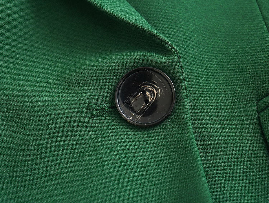 Color-Summer Elegant Collared Sleeveless Belt Green Vest Women-Fancey Boutique
