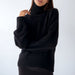 Color-Black-Autumn Winter Popular High Collar Loose Knitwear Sweater for Women-Fancey Boutique