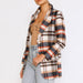 Color-Autumn Winter Woolen Plaid Blazer Single Breasted Mid Length Top-Fancey Boutique