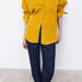 Color-Yellow Shirt Korean Women Clothing Autumn Casual Loose Long Sleeve Corduroy-Fancey Boutique