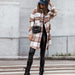 Color-New Mid Length Plaid Printed Coat-Fancey Boutique