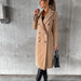 Color-Autumn And Winter Simple Long Sleeve Double Row Button Woolen Coat Women-Fancey Boutique