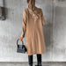 Color-Autumn And Winter Simple Long Sleeve Double Row Button Woolen Coat Women-Fancey Boutique