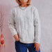 Color-Autumn Winter Thick Round Neck Long Sleeve Twist Vertical Stripes Knitted Bottoming Pullover Women Sweater-Fancey Boutique