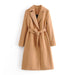 Color-Women Belt Wool Coat Coat Casual-Fancey Boutique