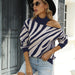 Color-Loose Strapless Sexy Sweater Women Autumn Winter Women Knitwear Women Clothing-Fancey Boutique